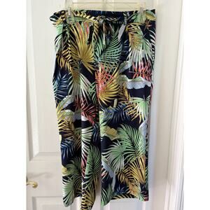 SOHO Apparell Ladies PXL Poly wide leg yoga pants, front tie, pockets